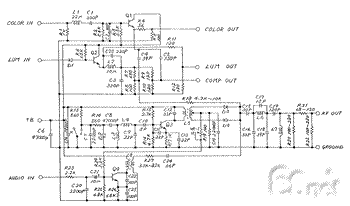 Schema modulatore TV Commodore 16